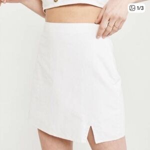 Abercrombie & Fitch 100% Cotton White Mini Skirt